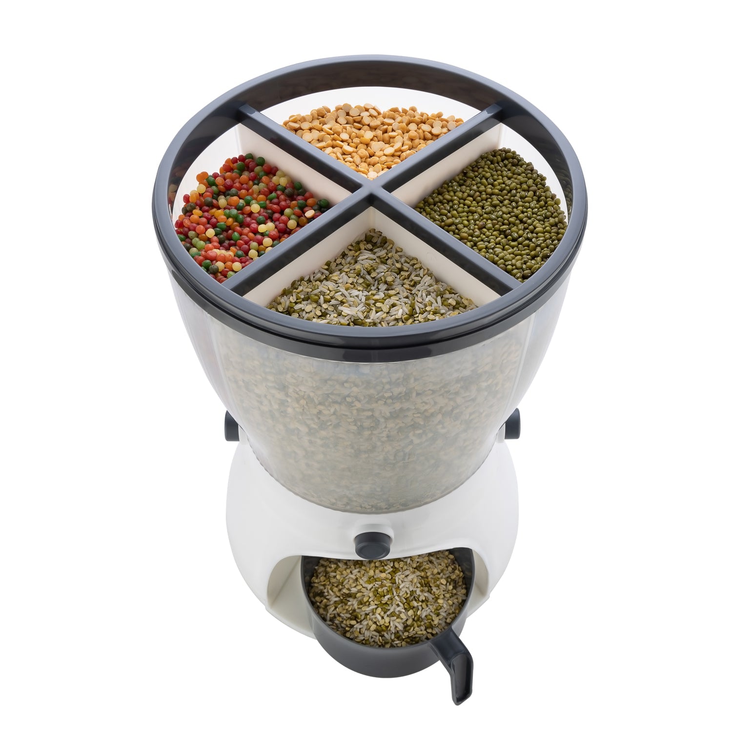 0127 4in1 Rice Dispenser, Grain Storage Container Household Cereal Dispenser DeoDap 0127 4in1 Rice Dispenser, Grain Storage Container Household Cereal Dispenser DeoDap